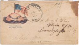 Talking with the slaves, envelope is a patriotic cover