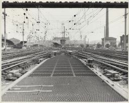 View from H Bridge of Tracks in West Yard