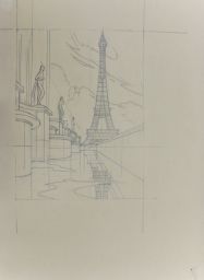 Study for "Survey of French Literature, Vol. 2" (title page)