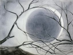 Untitled (moon and branches)