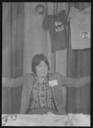 Woman at National Gay Task Force booth