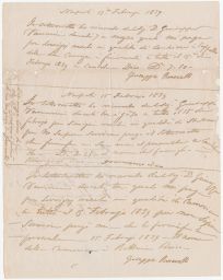 Letter in Italian from Giuseppe Amorelli (Feb. 1839, Naples)
