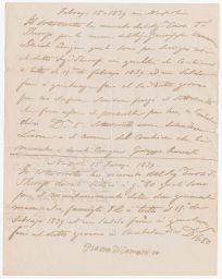 Letter in Italian from Pietro Didimenico (Feb. 15, 1839, Naples)