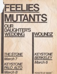 Keystone Berkeley, The Stone, & Keystone Palo Alto, circa 1982 March 6 to March 8