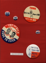 Eisenhower-Nixon Campaign Buttons, ca. 1956