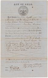 Bill of Sale by slave dealers