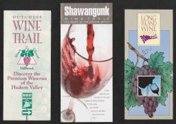 Brochures for New York wine trails.