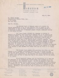 Mrs. Moses Epstein to Rubin Saltzman Regarding JPFO Fundraising Contribution, July 1944 (correspondence)