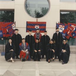 1993 honorary degree recipients with President Hackney