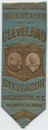 Cleveland-Stevenson Inaugural Ribbon, 1893