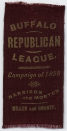 Benjamin Harrison-Morton Buffalo Republican League Ribbon, 1888