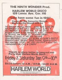 Harlem World, Jan. 9, 1981