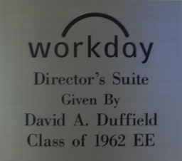 David A. Duffield Director's Suite Plaque