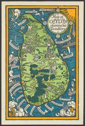 Map of Ceylon showing her Tea industry