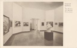 Postcard: Central Gallery, the Wichita Art Museum, Wichita Kansas.