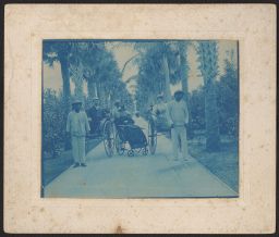 Men pulling carts carrying people, Palm Beach, Florida