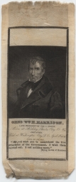 William Henry Harrison Late President Of The U. States Memorial Ribbon, 1841
