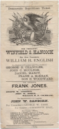 Democratic Republican Ticket: Hancock & English