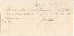 Promissory note to Samuel F.B. Morse for $1300 from George Clarke (front).