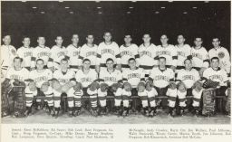 Cornell hockey team group portrait.