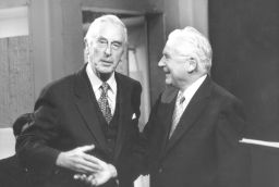 Harold G. Scheie (1909–1990) with Lord Louis Mountbatten of Burma (1900-1979), in conversation