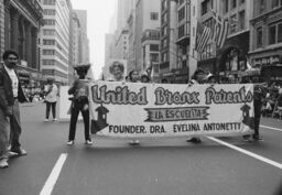 United Bronx Parents marchers in the 1985 Puerto Rican Day Parade