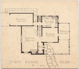 Mounted floor plan: 1st floor