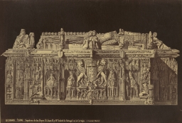Burgos. Drawing of Tomb of Juan II of Castille and his wife, Isabella of Portugal, in the Miraflores Charterhouse 