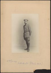 Studio portrait photo of O.H. Leeney in his World War I uniform