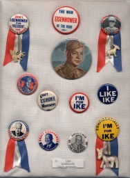 Eisenhower Campaign Buttons and Badges, ca. 1948