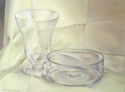 Glass vase and bowl