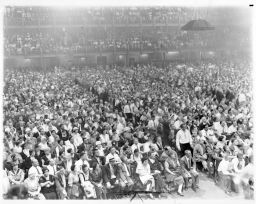 Rally of thousands during the 1933 Dressmakers' Strike in New York, August 27, 1933.
