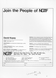 David Kopay on Join the People of NGTF flier