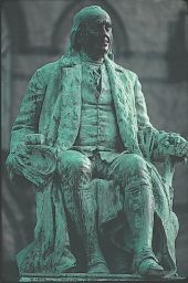 Benjamin Franklin (1706-1790), statue in front of College Hall
