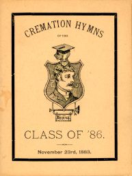 Cremation Exercise, 1883, hymn book