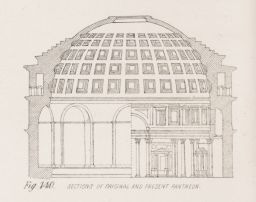 Section of Original and Present Pantheon