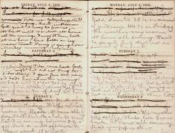Cornelius Nolen Weygandt (1832-1907), 1863 diary, entries for July 3-8, 1863