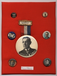 Wilson-Marshall Campaign Buttons and Inaugural Badge, ca. 1912-1913