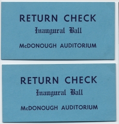 Inaugural Ball Return Check, ca. 1953