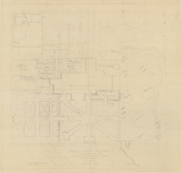 Preliminary design plan for the gardens for Mrs. Richard Neff in Houston, Texas
