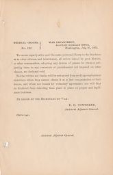 General Order No. 129 - Equal Treatment of Blacks
