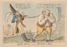 Johny Bull giving Boney a Pull.