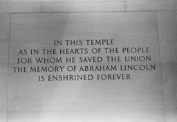 Lincoln Memorial inscription