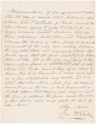 Slave Bill of Sale-"Price to be determined at the close of the war"