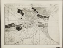 Town plan for Dublin, Ireland by Patrick Abercrombie, Sydney A. Kelly and Arthur J. Kelly.
