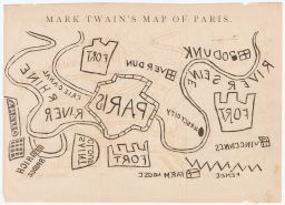 Mark Twain's Map of Paris