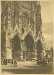 Reims Cathedral after an etching by Haig published in The Churchman      