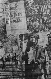 Vietnam War protest by students focusing on chemical war research at Penn