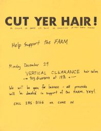 Vertical Clearance Hair Salon, 1986 December 29