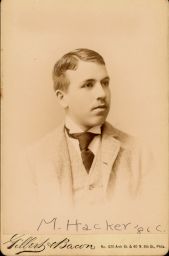 Morris Hacker, Jr. (1866-1947), A.B. 1886, portrait photograph